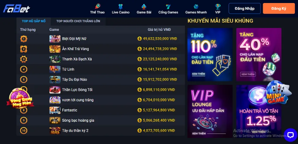 Thưởng VIP và Sinh Nhật AW8 Trang Chủ